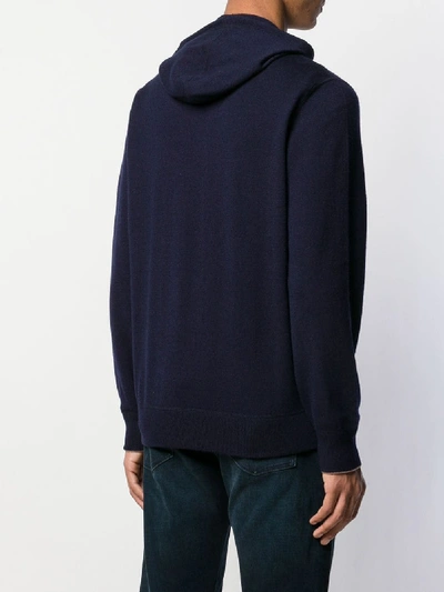 Shop Brunello Cucinelli Hooded Sweatshirt In Blue