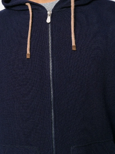 Shop Brunello Cucinelli Hooded Sweatshirt In Blue