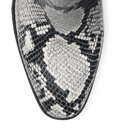Shop Stuart Weitzman Wynter In Black And White Python Printed Leather