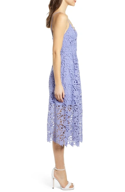 Shop Astr Lace Midi Dress In Lavender