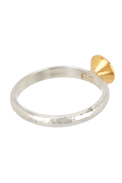 Shop Gurhan 24k Gold Plated & Sterling Silver Two-tone White Sapphire Stacking Ring - Size 7 In Metallic