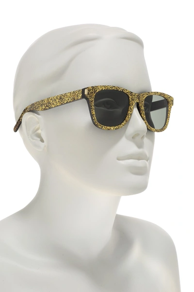 Shop Saint Laurent 50mm Square Sunglasses In Gold Gold Grey