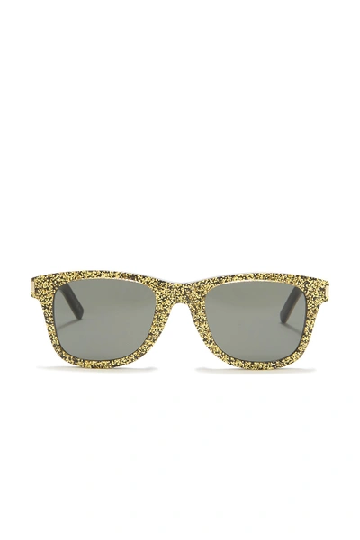 Shop Saint Laurent 50mm Square Sunglasses In Gold Gold Grey