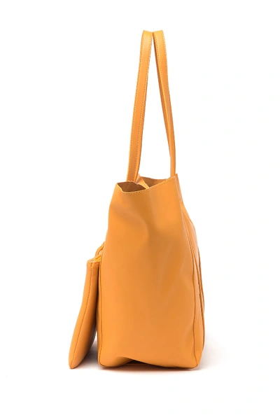 Shop Sam Edelman Isabella Leather Tote In Amber Yellow