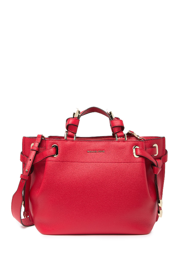 greta large pebbled leather satchel