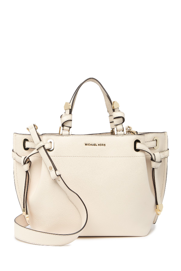 greta large pebbled leather satchel