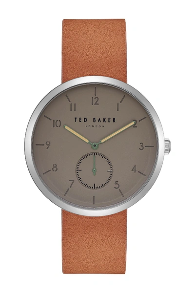 Shop Ted Baker Men's Josh Leather Strap Watch, 40mm