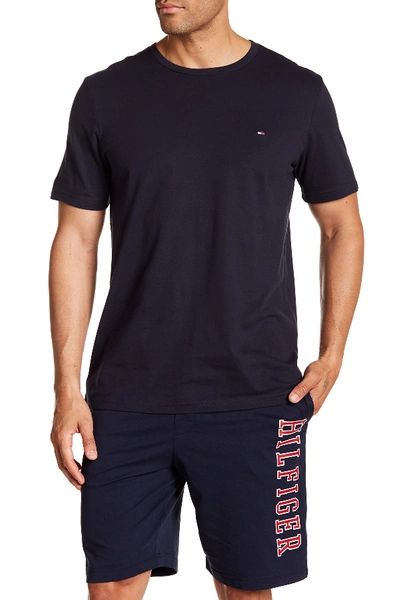 Shop Tommy Hilfiger Crew Neck Lounge T-shirt In Navy