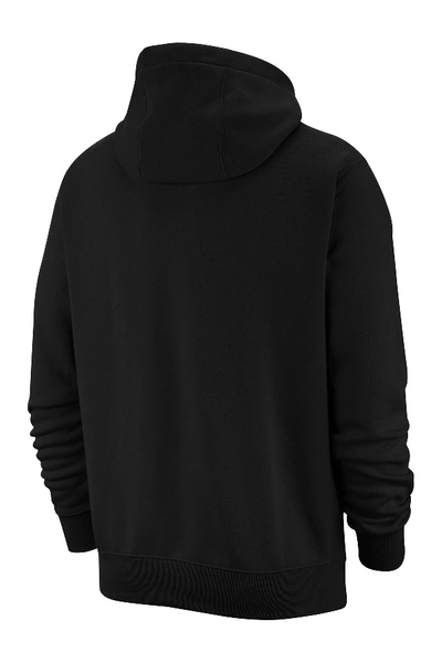 Shop Nike Club Fleece Drawstring Hoodie In Black/white