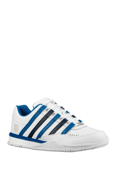 Shop K-swiss Baxter Sneaker In White/classic Blue/n