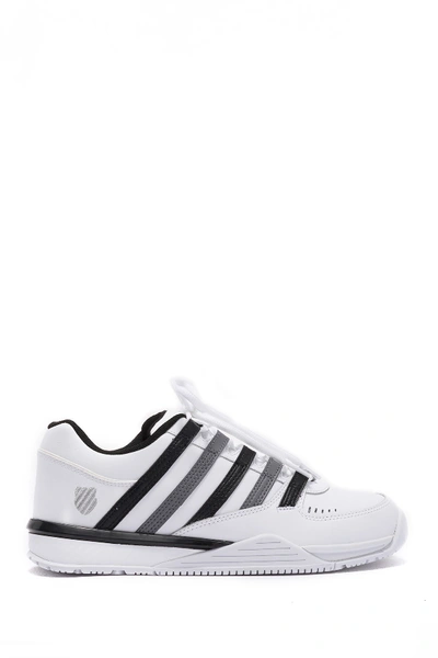 Shop K-swiss Baxter Sneaker In White/black/charcoal