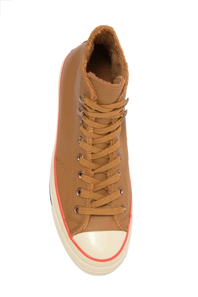 Shop Converse Faux Fur Leather High-top Sneaker (unisex) In Burnt Caramel/b