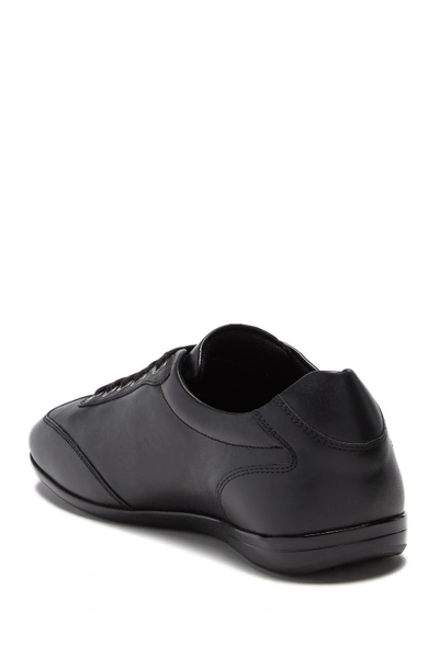 Shop Versace Nappa Leather Lace Up Sneaker In Black