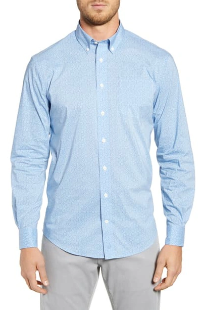 Shop Johnnie-o Louie Classic Fit Button-down Shirt In Gulf Blue