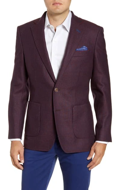 Shop Robert Graham Grapewin Regular Fit Sport Coat In Merlot