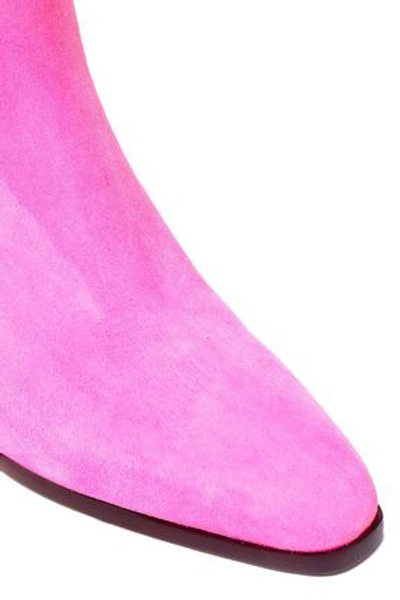 Shop 3.1 Phillip Lim / フィリップ リム 3.1 Phillip Lim Woman Agatha Suede Ankle Boots Bright Pink
