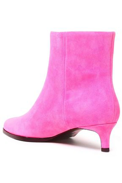 Shop 3.1 Phillip Lim / フィリップ リム 3.1 Phillip Lim Woman Agatha Suede Ankle Boots Bright Pink
