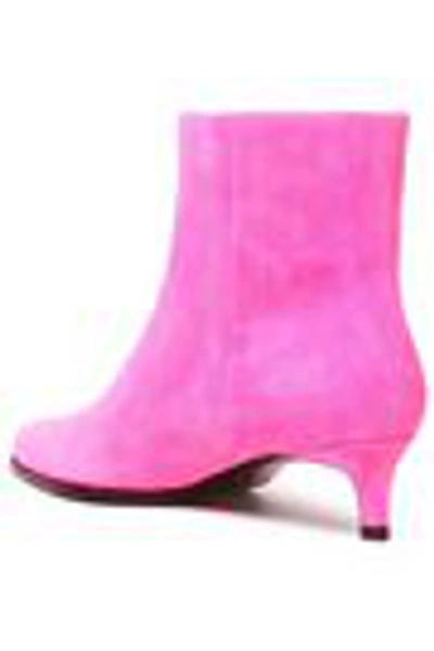 Shop 3.1 Phillip Lim / フィリップ リム 3.1 Phillip Lim Woman Agatha Suede Ankle Boots Bright Pink