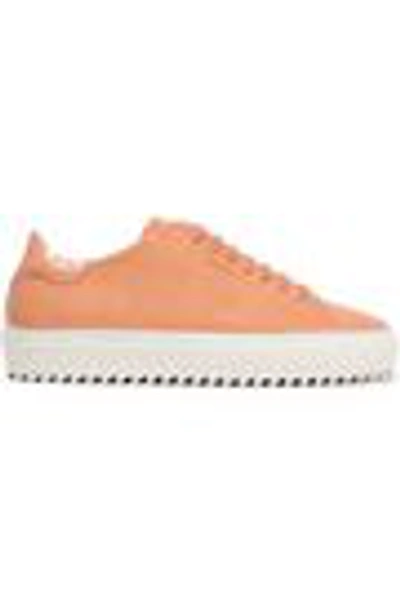 Shop Axel Arigato Woman Patent-leather Sneakers Peach In Neutral
