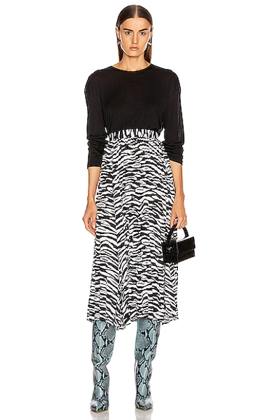 Shop Andamane Becky Midi Skirt In Zebra