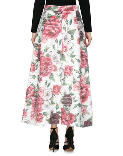Shop Dolce & Gabbana Woman Midi Skirt White Size 6 Polyester, Polyamide, Silk, Synthetic Fibers, Wool