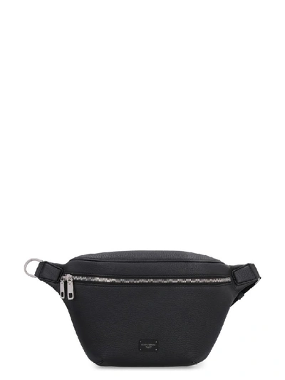 Shop Dolce & Gabbana Palermo Leather Belt Bag In Black