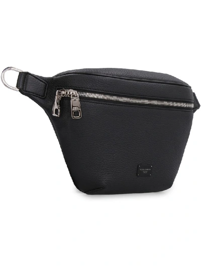 Shop Dolce & Gabbana Palermo Leather Belt Bag In Black