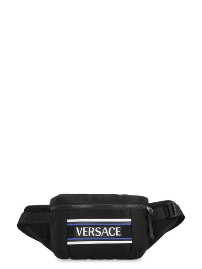 Shop Versace Olympus Nylon Belt Bag In Black