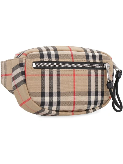 Shop Burberry Vintage Check Pattern Belt Bag In Beige