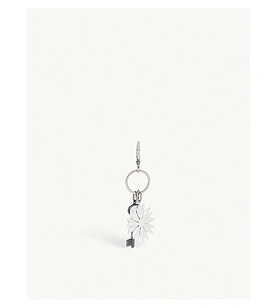 Shop Raf Simons Flower Key Ring With Key In White