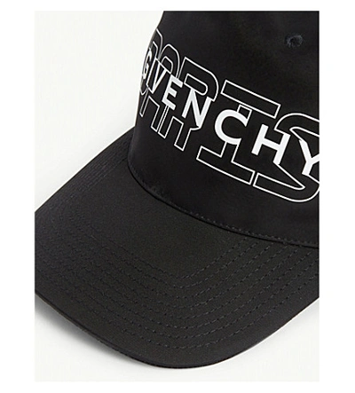 Shop Givenchy Logo-print Nylon Baseball Cap In Black White