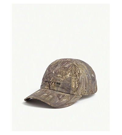 Shop Alyx Logo-print Camouflage Nylon Baseball Cap In Camo Green