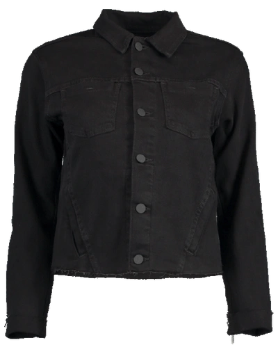 Shop L Agence Janelle Fringe Chain Jacket In Black