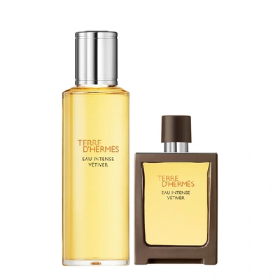 Shop Hermes Terre D'hermès Eau Intense Vétiver Eau De Parfum Travel Spray 30ml And Refill 125ml