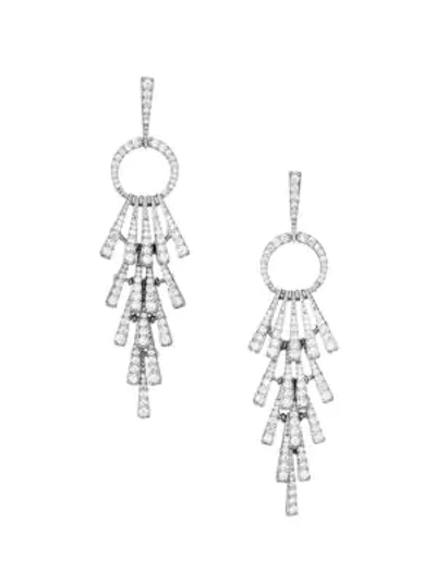 Shop Adriana Orsini Gia Rhodium-plated & Cubic Zirconia Cascade Post Earrings