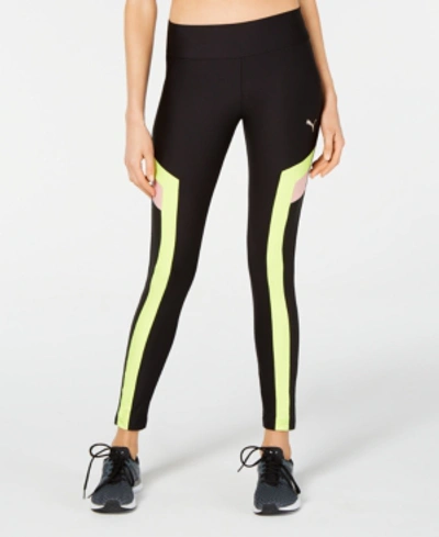 Shop Puma Chase Colorblocked Leggings In  Black