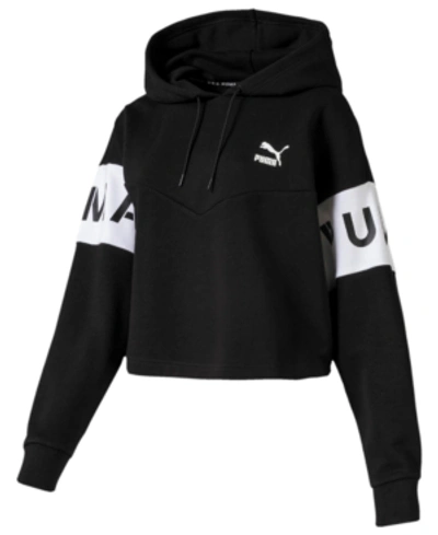 Shop Puma Xtg Logo Hoodie In  Black