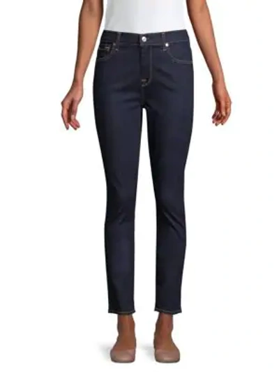 Shop 7 For All Mankind B(air) High-rise Ankle Skinny Jeans In Blue