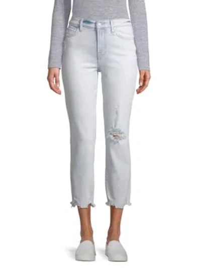 Shop 7 For All Mankind Luxe Vintage Mid-rise Edie Straight Leg Jeans In Light Blue