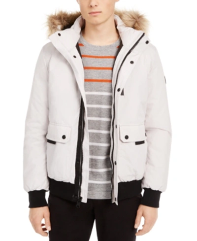 Shop Calvin Klein Men's Arctic Bomber Jacket In Frost