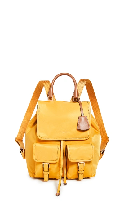 Shop Tory Burch Perry Nylon Backpack In Golden Crest