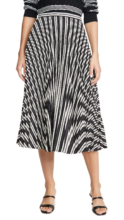 Shop Club Monaco Annina Skirt In Black Stripe