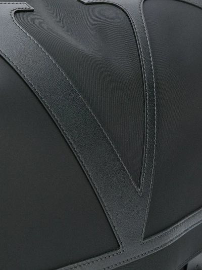 Shop Valentino Logo Bag In Black