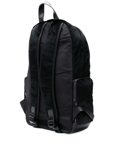 Shop Emporio Armani Logo Cotton Backpack In Black