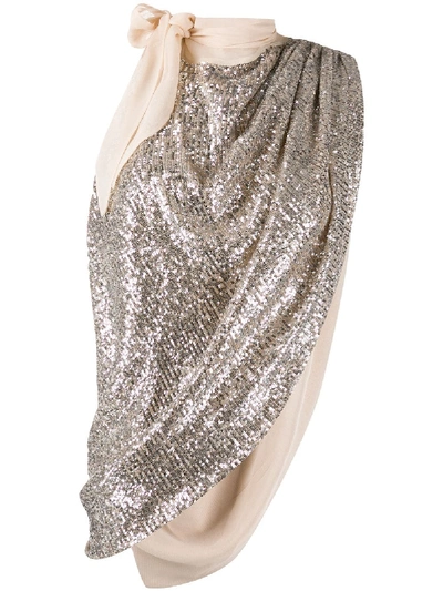 Shop Magda Butrym Medford Cape In Silver