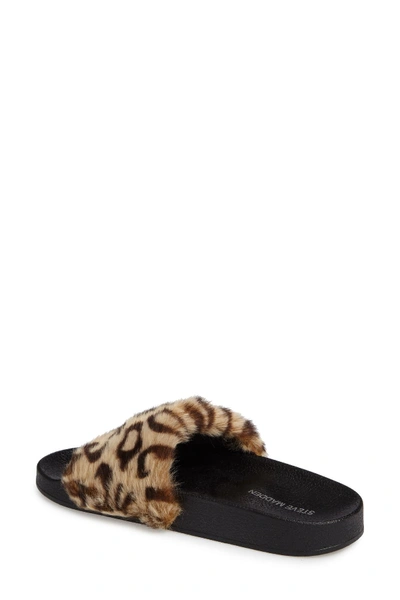 Shop Steve Madden Softey Faux Fur Slide In Leopard