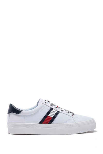 Tommy Hilfiger Fantim Canvas Sneakers In Whmfb