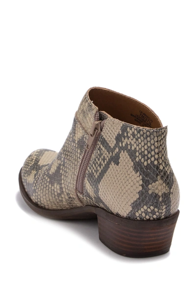 Shop Lucky Brand Brintly Waterproof Ankle Boot In Chinchilla Slither