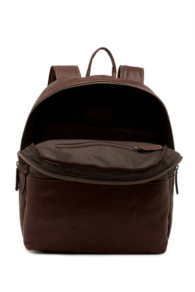 Shop Frye Dylan Leather Backpack In Dark Brown