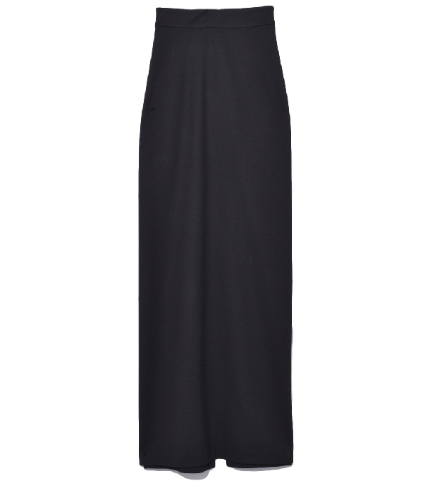 Rosetta Getty Straight Maxi Skirt In Black | ModeSens